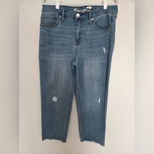 SEVEN 7 For all Mankind Tower Straight Crop high rise jeans | size 12